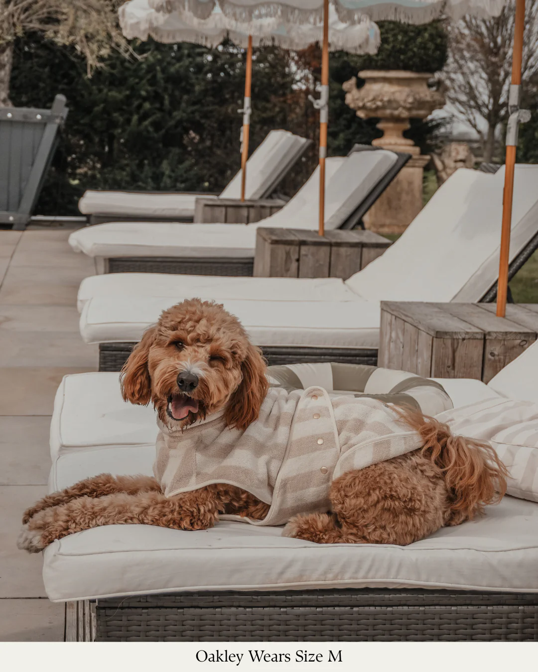 Hazelnut Stripe | The Cosy Cloak Drying Robe - Image 11