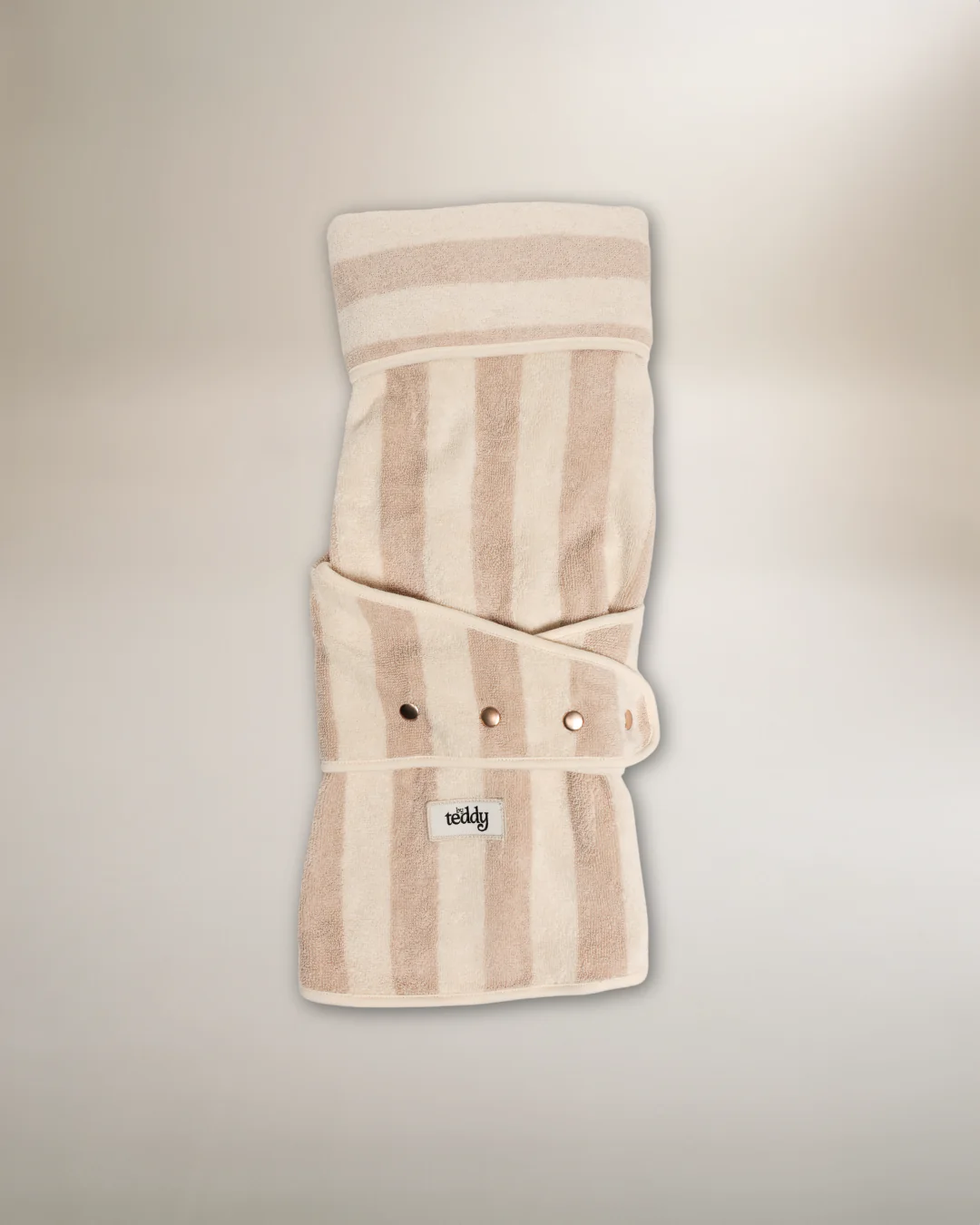 Hazelnut Stripe | The Cosy Cloak Drying Robe - Image 3