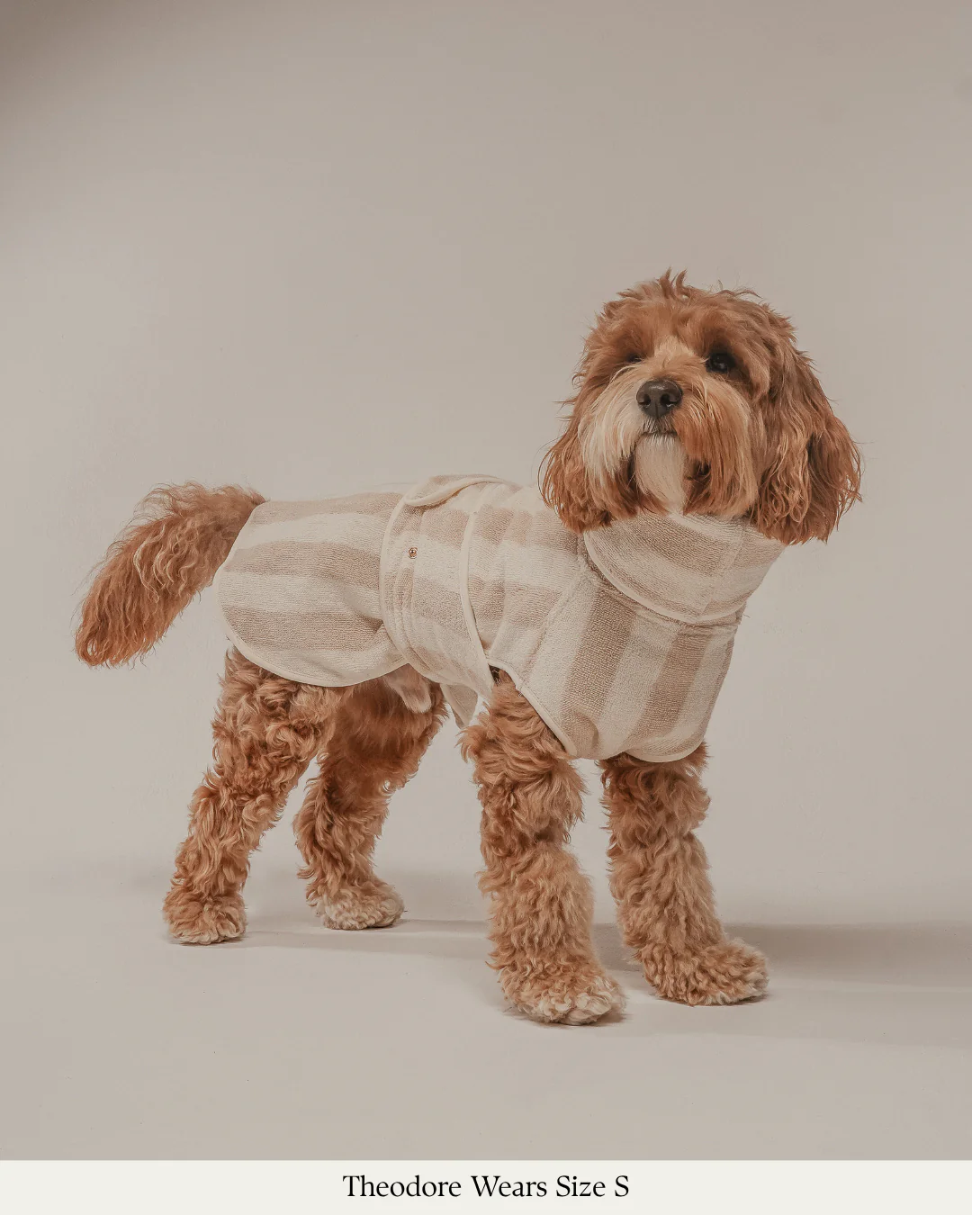 Hazelnut Stripe | The Cosy Cloak Drying Robe - Image 6