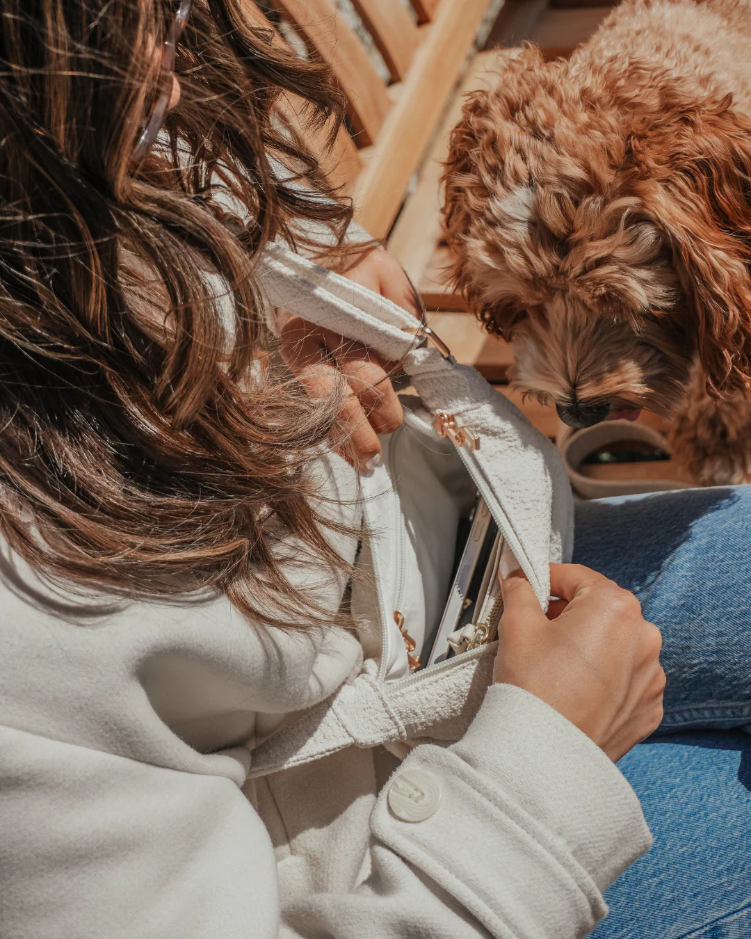 Marshmallow | Bouclé Walking Bag - Image 6