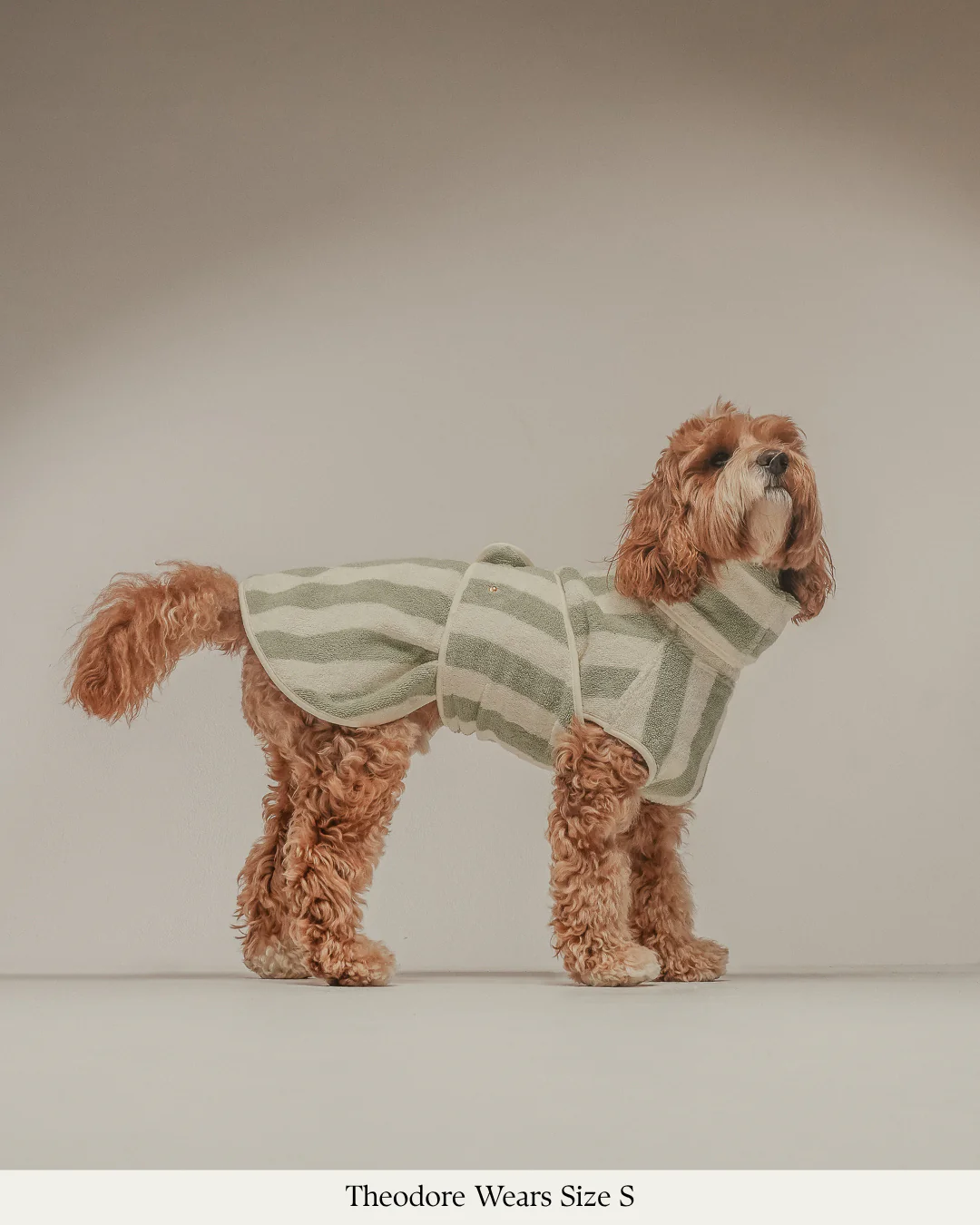 Matcha Stripe | The Cosy Cloak Drying Robe - Image 5