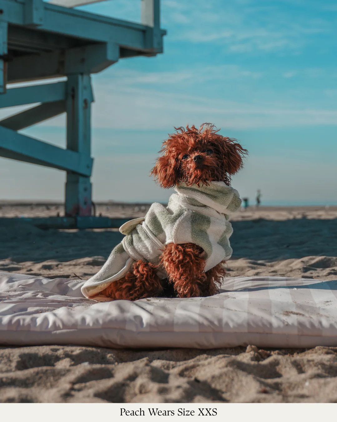 Matcha Stripe | The Cosy Cloak Drying Robe - Image 6