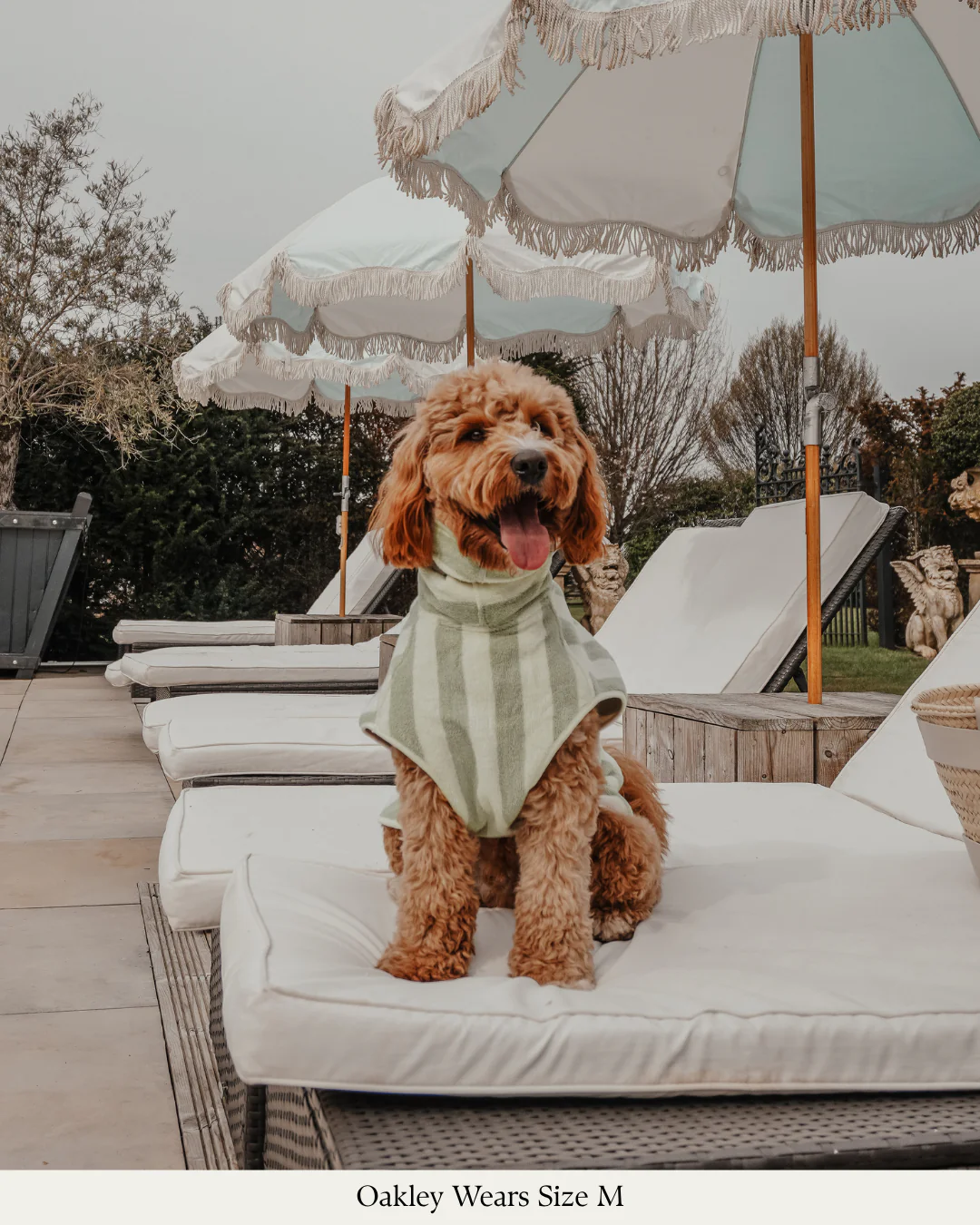 Matcha Stripe | The Cosy Cloak Drying Robe - Image 9